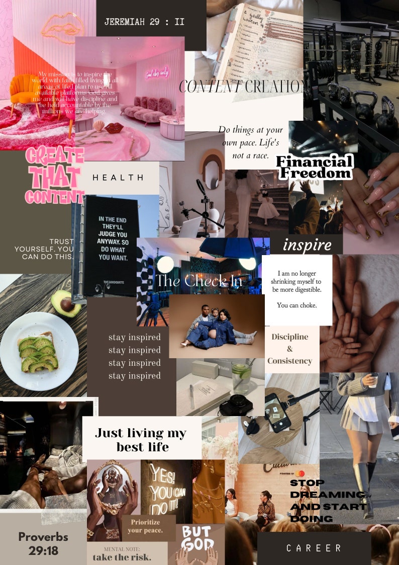 2024 Vision Board Editable on Canva - Etsy