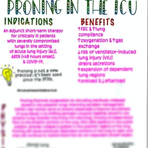 Proning in the ICU