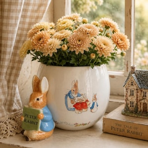 ピーターラビットBeatrix Potter フラワーポット Beatrix Potter Pots - Etsy