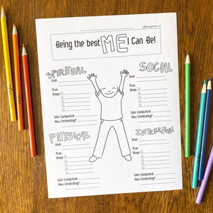 Customizable Children's Goal Coloring Page