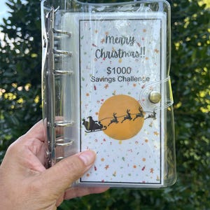 Christmas Saving Challenge l Cruise Budget Binder | Clear Holiday Saver Challenge | Christmas Cash Tracker | Cash Envelope System | Budget