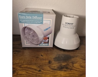 Difusor vintage Conair estilo europeo, modelo DF09A. Para todo tipo de cabello.