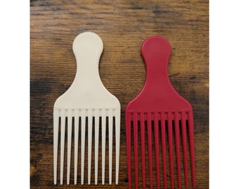 Peine Goody Hair Lift de plástico texturizado rojo crema de 6.5 pulgadas, lote de 2