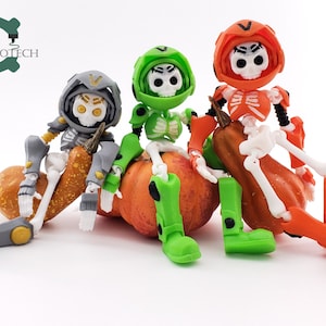 Impression 3D de squelette de robot articulé par Cobotech, RoboSkeleton, jouets articulés, décoration d'Halloween, cadeau sympa