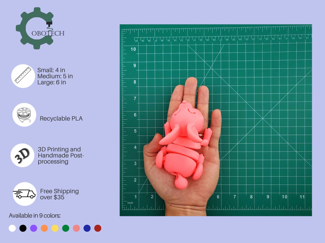3D Print Articulated Bunny Cute 3D Printed Bunny Fidget Toy Etsy