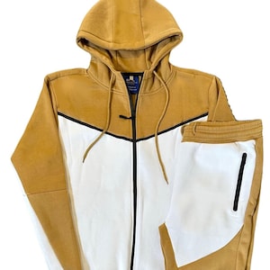 Men&#39;s Sweat suit Camouflage Jogger Soft Fleece suit Top and Bottom Outfit
