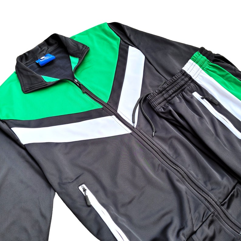 Men's Tracksuits Warm Full Zip Sports wear 2 tone Track Jacket & Track pants Jogging Sweatsuit zdjęcie 2