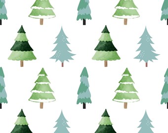 Kerstboom naadloos patroon ontwerp sublimatie digitaal plakboek 12 x 12 herhalingspatroon commercieel gebruik boho