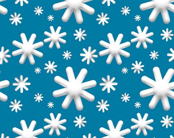 Winter gezwollen sneeuwvlokken kerst naadloze patroon ontwerp sublimatie digitale scrapbooking papier 12 x 12 herhalingspatroon commercieel gebruik boho