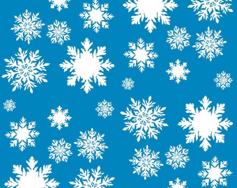 Reuze sneeuwvlokken kerst naadloze patroon ontwerp sublimatie digitaal scrapbooking papier 12 x 12 herhalingspatroon commercieel gebruik boho
