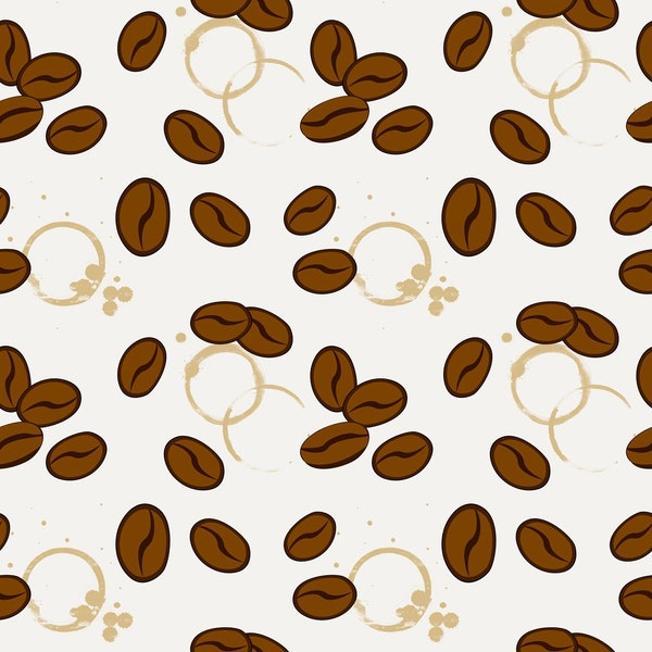 Coffee Reminisce lover stain cup caffeine morning Seamless Pattern Design Sublimation Digital Scrapbooking Paper 12x12