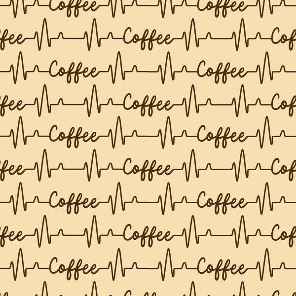 Coffee For Life lover stain cup caffeine morning Seamless Pattern Design Sublimation Digital Scrapbooking Paper 12x12