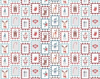 Postzegels Kerstmis naadloos patroon ontwerp sublimatie digitaal plakboek 12 x 12 inch