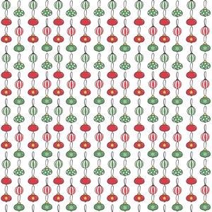 Ornament Christmas Seamless Pattern Design Sublimation Digital Scrapbooking Paper 12x12