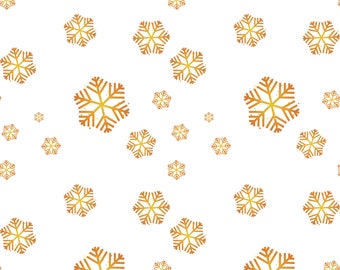 Gouden sneeuwvlokken Kerstmis naadloos patroon ontwerp sublimatie digitaal plakboek 12 x 12