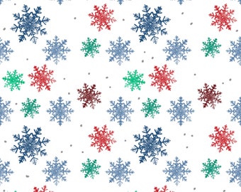 Kleur sneeuwvlok kerst naadloos patroon ontwerp sublimatie digitaal plakboek 12 x 12 inch