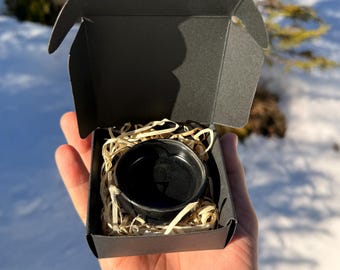 Schmuckschale Keramik - inkl. Geschenkverpackung - Farbe Lakritz