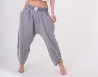 Yoga Linen Boho Pants ; Got certified Handmade Harem- Bali Style Modern cotton pants