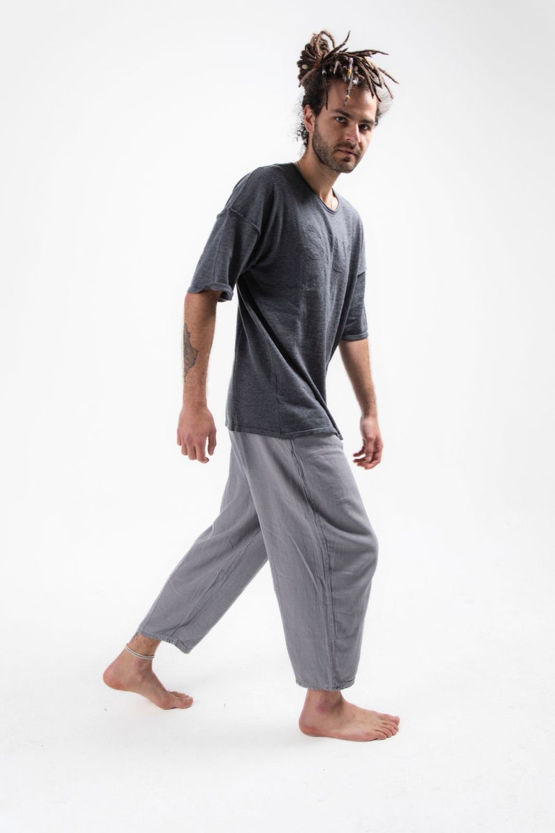 Premium 100% Cotton Pants: Comfy and Stylish Handicraft Cotton Harem Pants, Yoga Pants, Casual Trousers, Hippie Baggy Boho meditation image 2