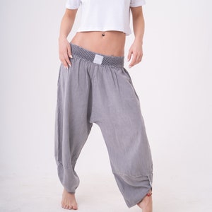 Modern Urban harem pants Comfy handmade silver yoga pants, Boho dream pants image 10