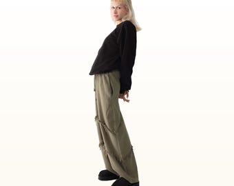 Harem Pants Organic Cotton Unisex: Wide Flare Boho, Sustainable, Breathable Yoga Dance Style
