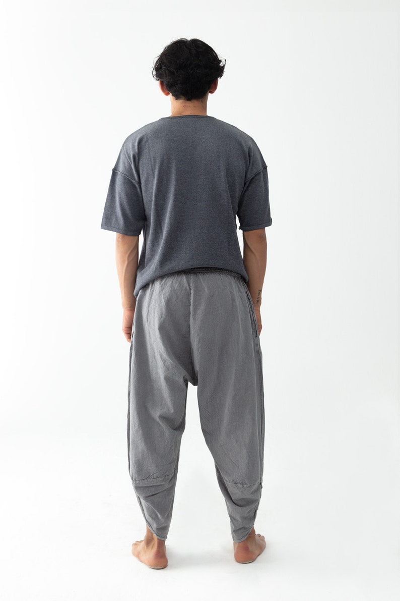 Modern Urban harem pants Comfy handmade silver yoga pants, Boho dream pants image 4