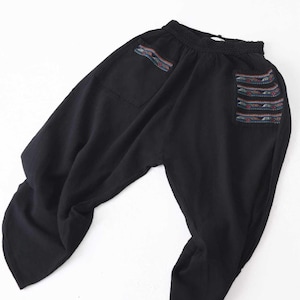 Embroidered Linen Harem Pants: Bohemian Yoga Trousers
