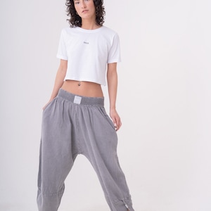 Modern Urban harem pants Comfy handmade silver yoga pants, Boho dream pants image 7