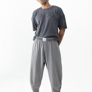 Modern Urban harem pants Comfy handmade silver yoga pants, Boho dream pants image 3