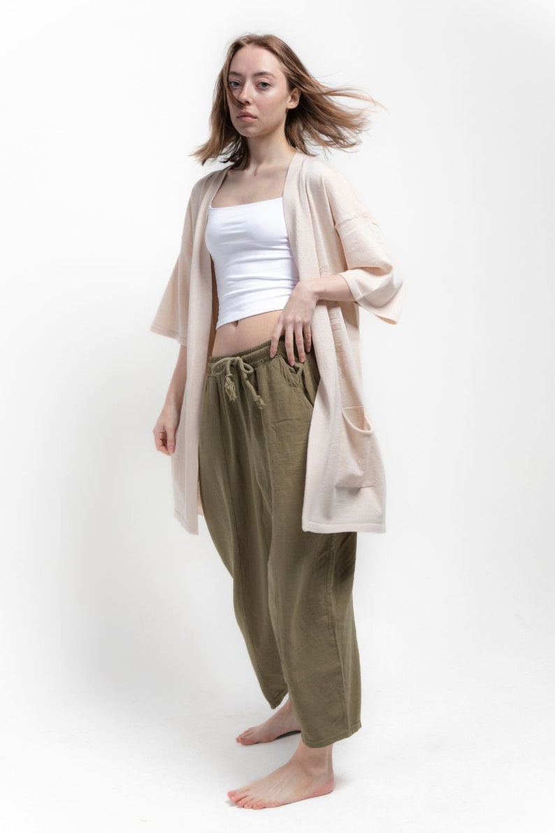 Premium 100% Cotton Pants: Comfy and Stylish Handicraft Cotton Harem Pants, Yoga Pants, Casual Trousers, Hippie Baggy Boho meditation image 7