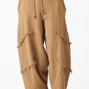 Snug linen pants  / Linen palazzo pants / Wide leg linen trousers for Men / Boho Linen Men summer pants  / Yoga linen pants for Men