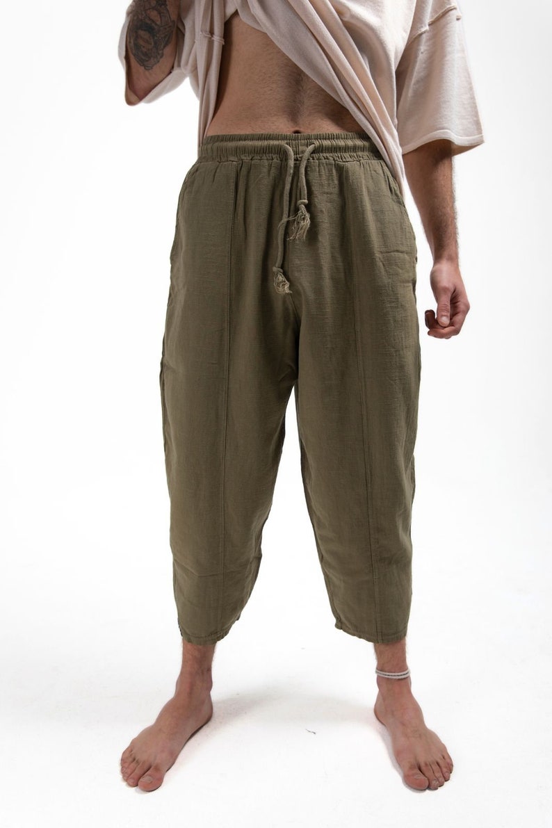 Premium 100% Cotton Pants: Comfy and Stylish Handicraft Cotton Harem Pants, Yoga Pants, Casual Trousers, Hippie Baggy Boho meditation image 6