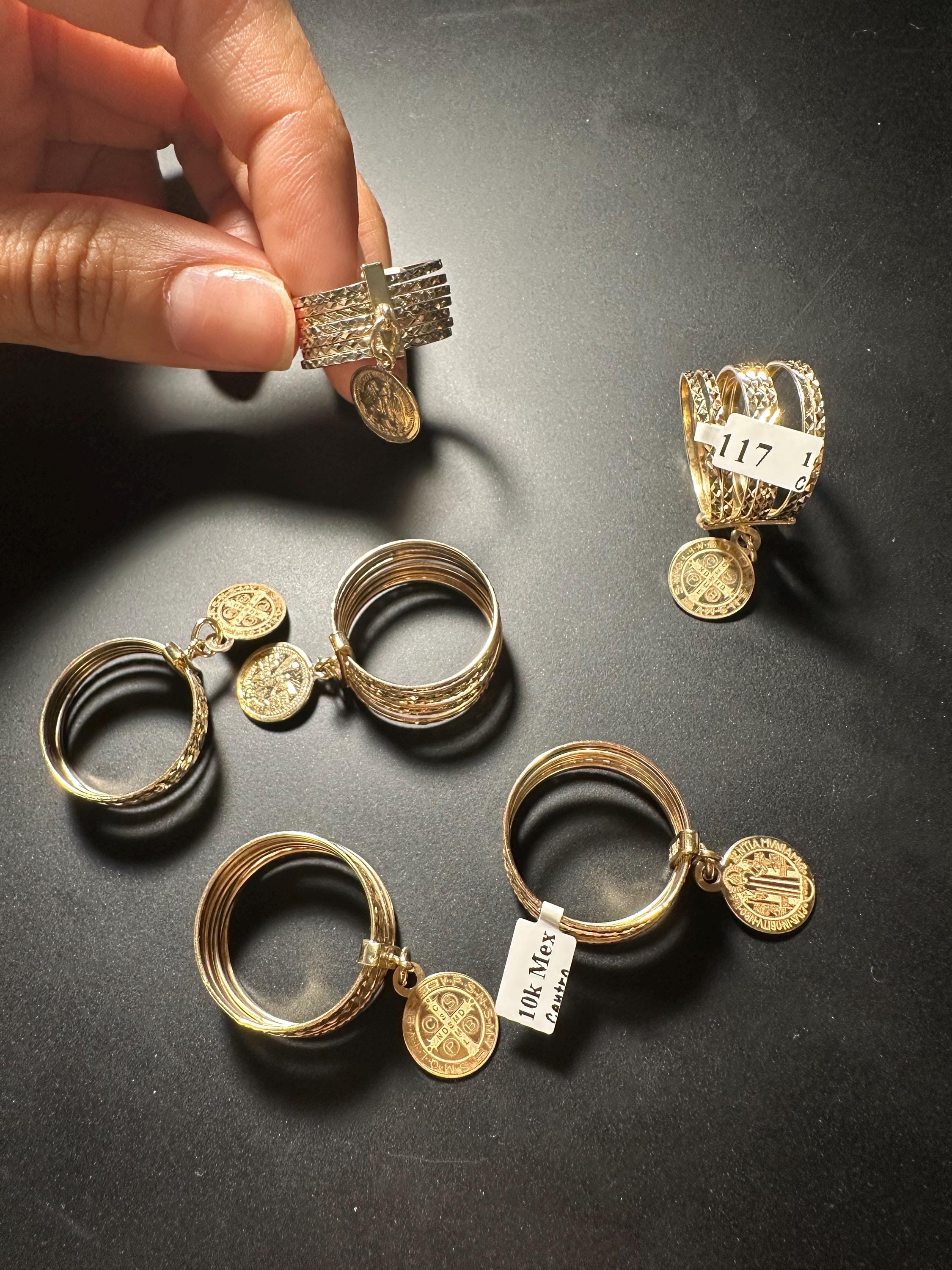Anillos semanarios de oro 10K-oro 100% mexicano