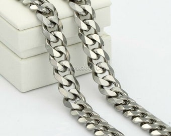 11mm Thin Stainless Steel Biker Mens Silver Tone O Link Chain Necklace Jewelry,16-40 11mm Thin Stainless Steel Biker Mens Silver Tone O Link Chain Necklace Jewelry,16-40