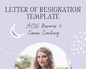 Letter of Resignation Template | Microsoft Word | Google Docs | Resignation Letter Format |  A-OK Resumes & Career Coaching
