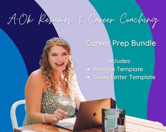 Career Prep Bundle | Resume & Cover Letter Template | Microsoft Word | Google Docs | Get Hired | ATS/RTS Friendly | A-OK Resumes