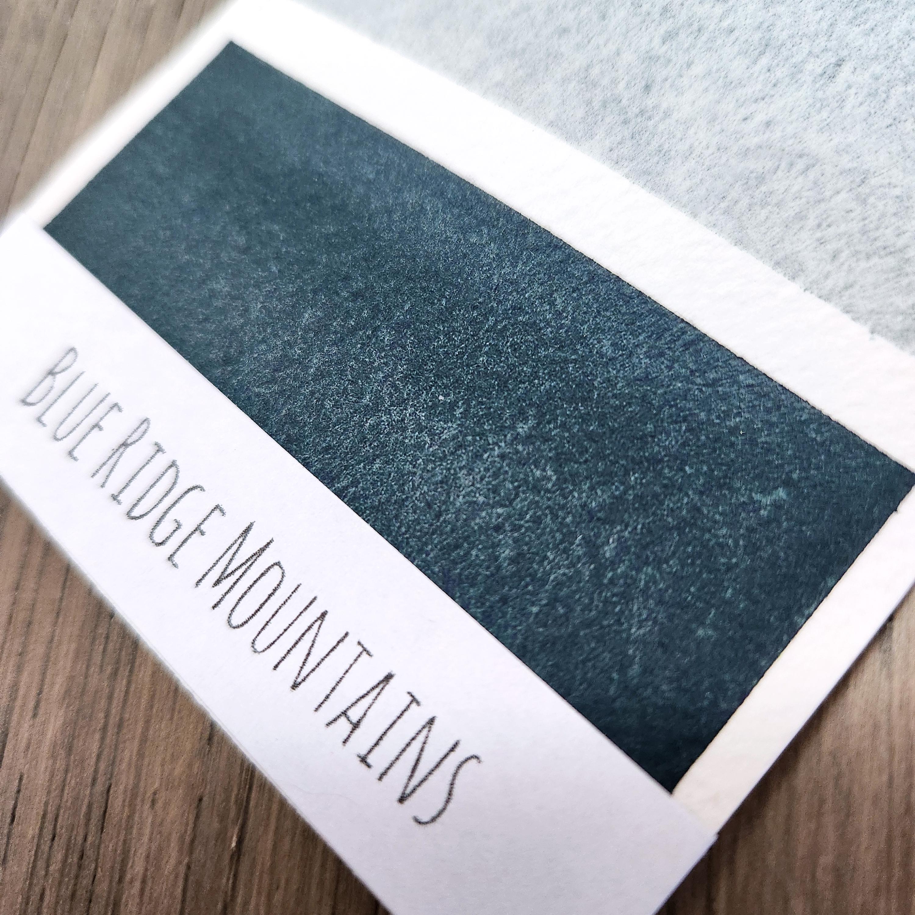 Blue Ridge Cool Lettering Blue Ridge Mountains Matte Watercolor Paint | Quarter Pan, Half Pan ...