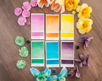 Blossom Collection Vol 2 Watercolor Paint Set | Mini, Quarter Pan, Half Pan, Full Pan | Fine Art, Journaling, Calligraphy