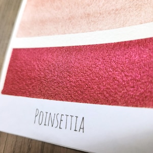 Poinsettia Handmade Mica Watercolor Paint Set Full pan, Half pan, Quarter Pan Fine Art, Lettering, Calligraphy, Gift for Her image 6