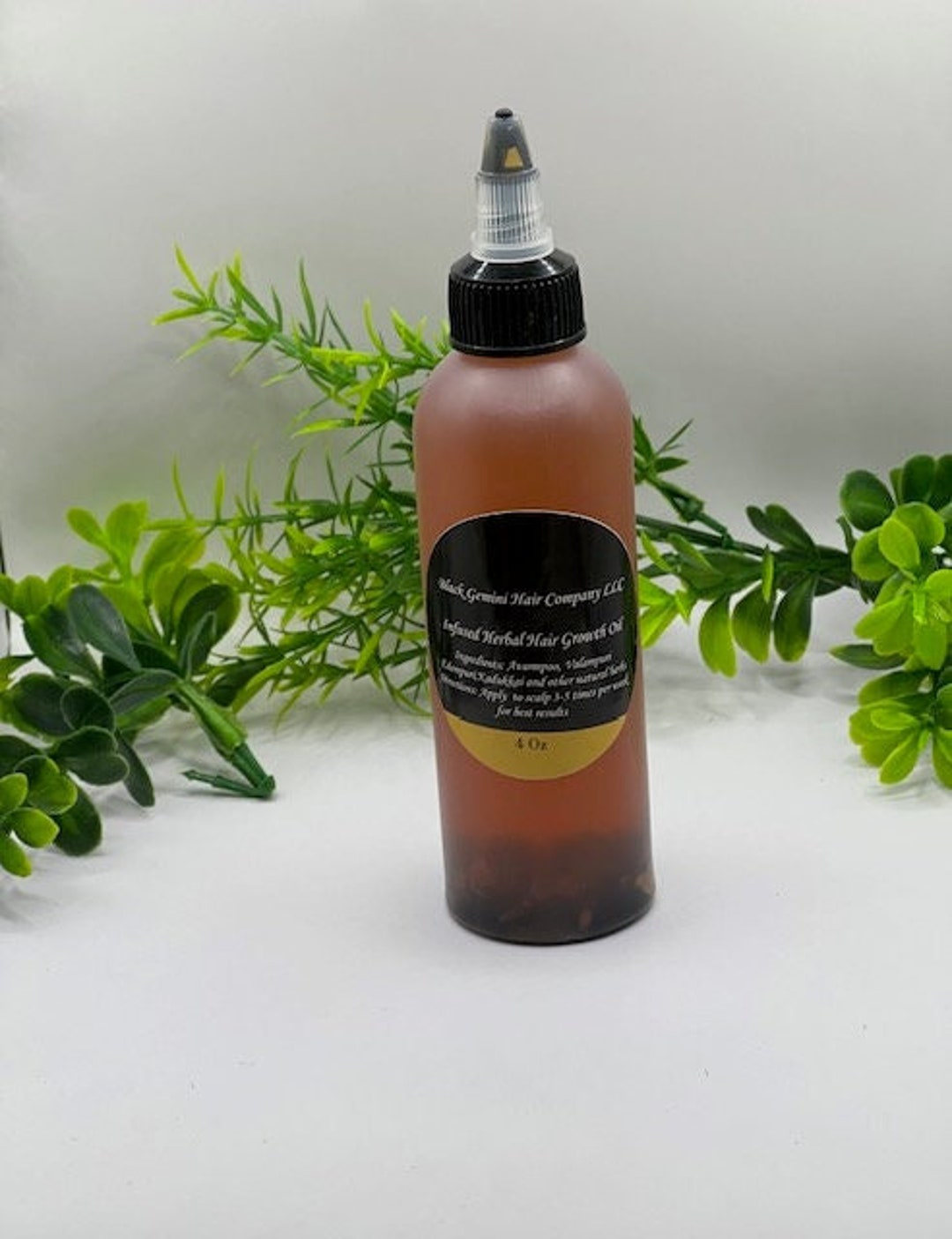 Infused Herbal Natural Hair Growth Oil Etsy