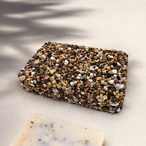 River Rock Stone Soap Dish - Handmade Pebble Bathroom Soap Tray