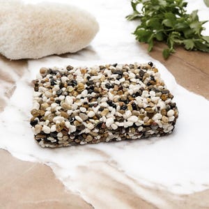 Resin Sponge Holder – Natural Stone Soap Dish – Handmade Sink Tray – Eco Kitchen Decor – Rustic Sponge Tray – Zero Waste Organizer