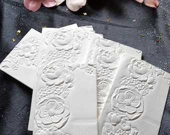 10 pañuelos / Patrón 28 / Pañuelos Tears of Joy Regalo de boda Bautizo Cumpleaños Comunión Celebración Flores hechas a mano