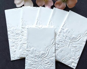 10 pañuelos/ Patrón 209/ Pañuelos Lágrimas de Alegría - Detalle para Fiestas - Celebración - Hecho a Mano - Fiesta - Amor - Cuento de Hadas