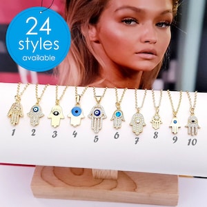 Hamsa necklace gold, Hand of fatima necklace gold, Hamsa pendant gold, Fatima hand necklace, Hamsa hand necklace, Opal hamsa necklace gold