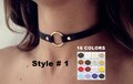 O-Ring Choker: Vegan Leather Collar with Stainless Steel product logo