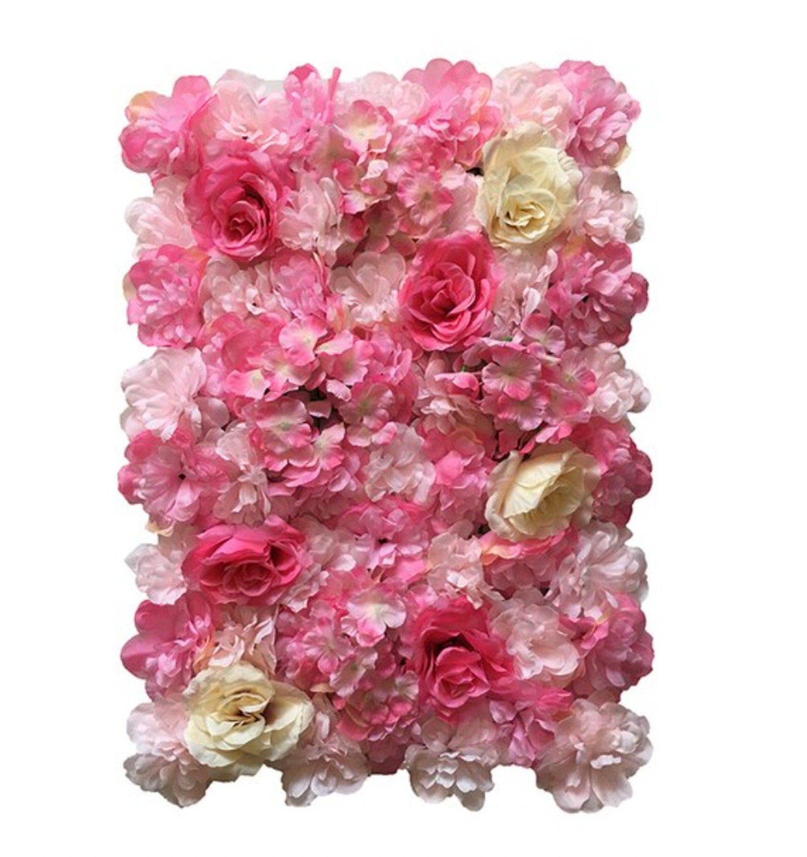 40 X 60 Cm Pink Silk Rose Flower Wall Artificial Flower for Etsy