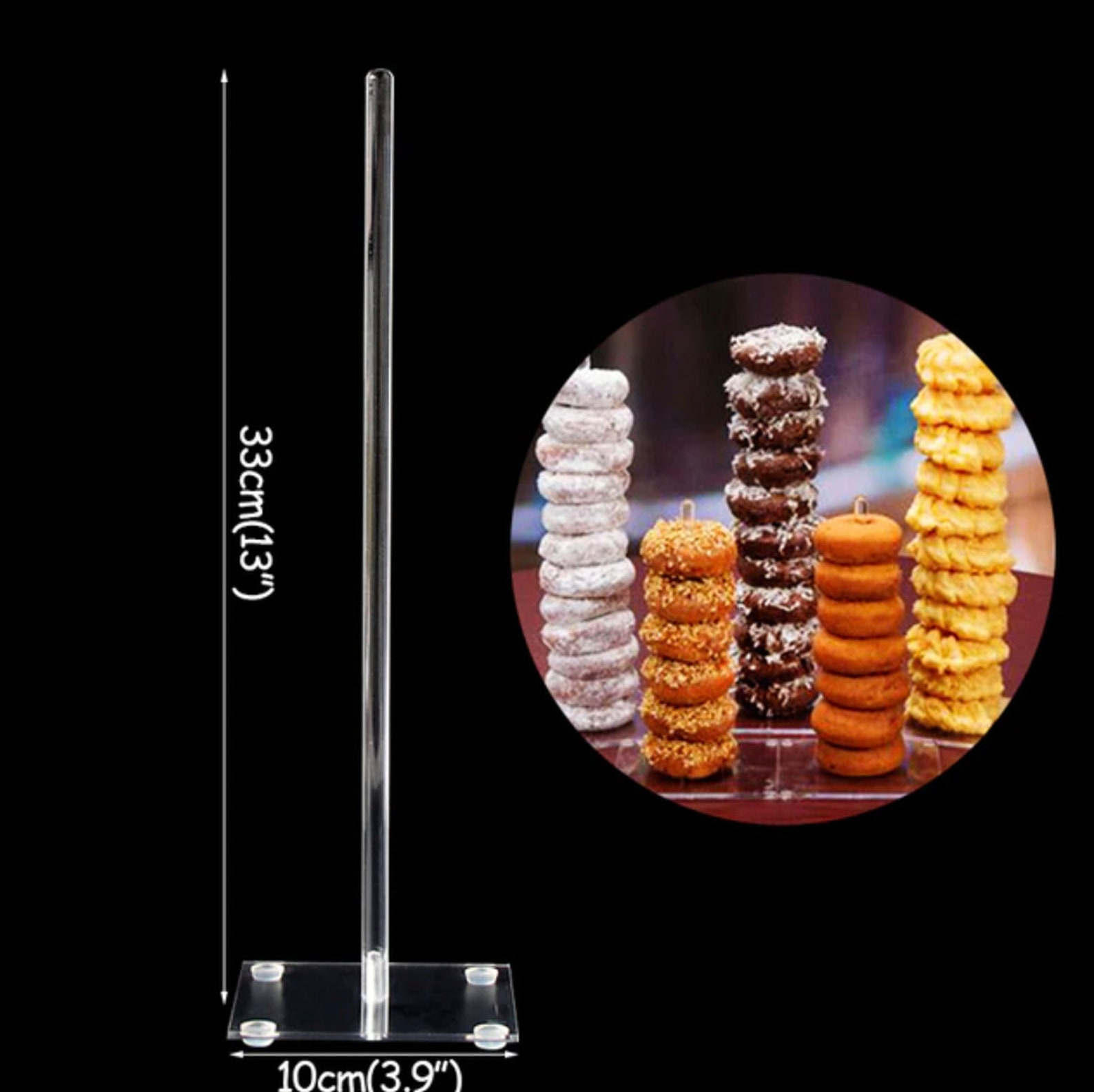 Wooden Donut Wall Stand Doughnut Holder Baby Shower Kids Etsy