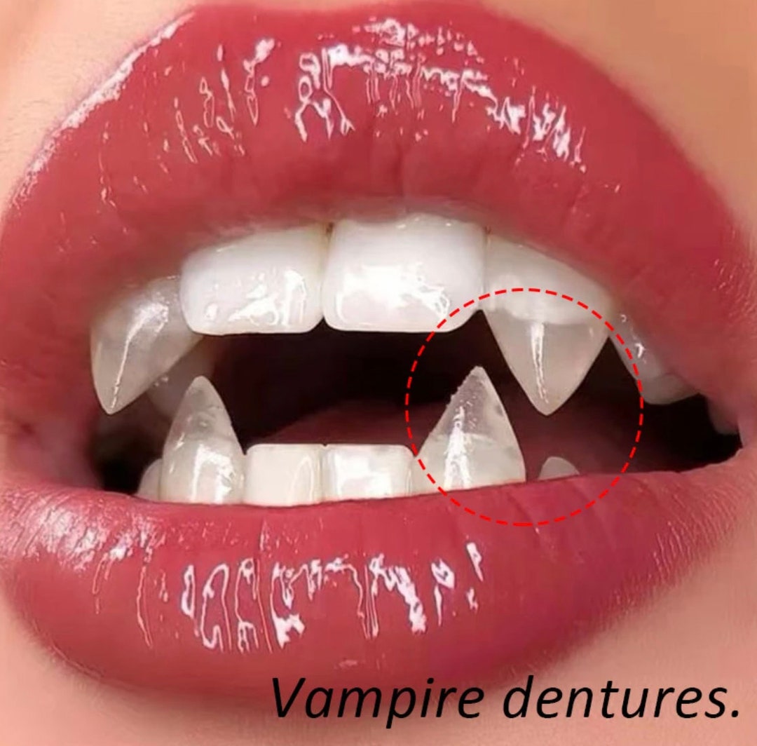 Pairs Vampire Teeth Fangs Dentures Props Halloween Party Decorations