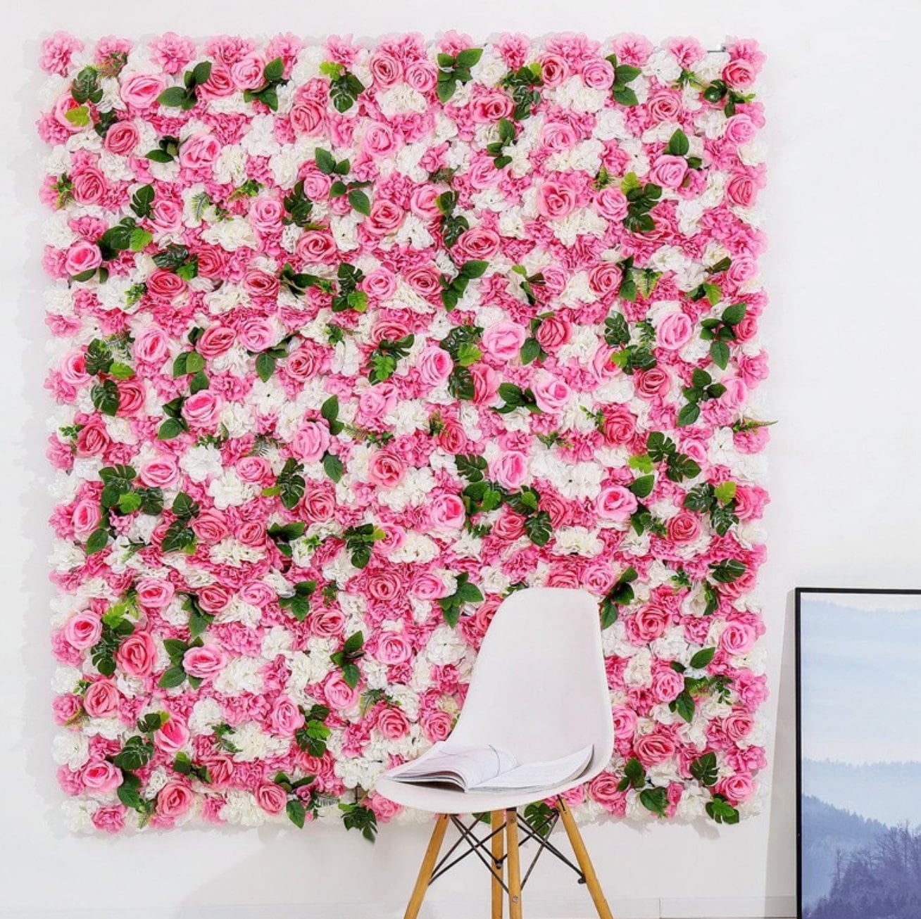 40 X 60 Cm Pink Silk Rose Flower Wall Artificial Flower for Etsy